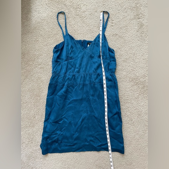 J.Crew pré-owned silk blue dress size 12 - Picture 6 of 8